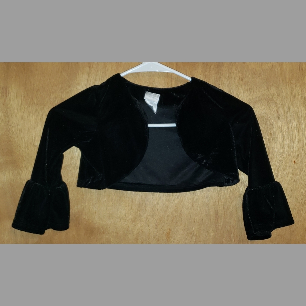 Girls Velvet Cropped Cardigan Size: 6